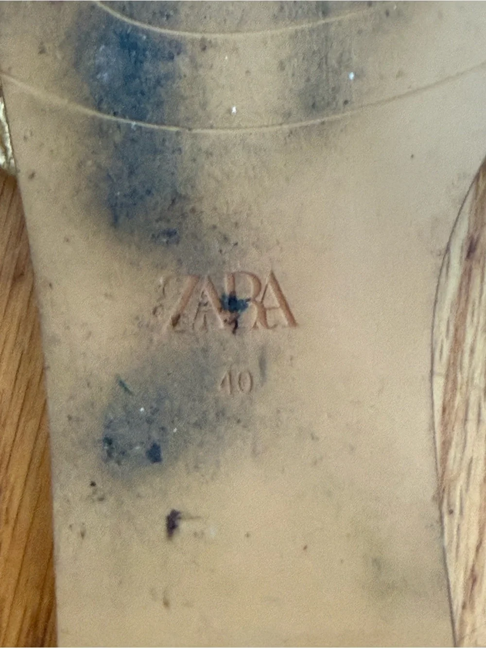 ZARA Women's gold Sandal (Visible Logo) - Picture 2 of 5